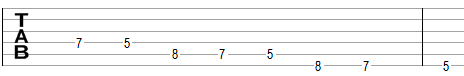 Melodic descending minor scale in traditional notation